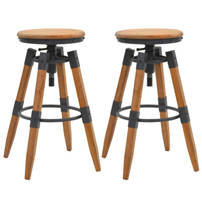 Loomis Solid Wood Adjustable Height Counter Stool