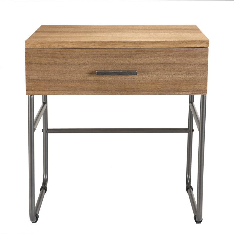 Audrina 50cm W Solid Wood Bedside Table