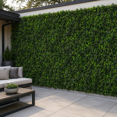 Purple Green Foliage UV-protected for Outdoor Decor. 20"x20" panels (Set of 4)