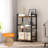 Bookcase With Steel Frame, Narrow Bookshelf For Storage And Organization, Open Shelf Design For Living Room, Home Office, Study-912142693-912142692