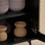 Buffet en bois manufacturé noir + rotin-1589383880-1589383886