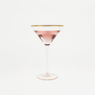 Verre à martini rose clair (Ensemble de 4)