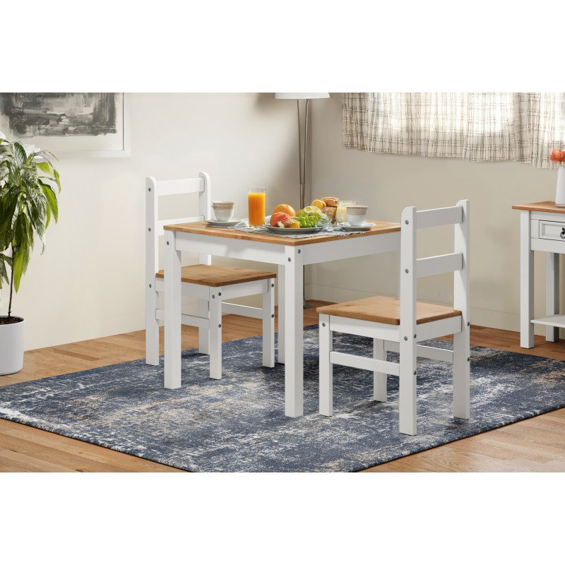 Chidester 2 - Person Solid Wood Dining Set, White