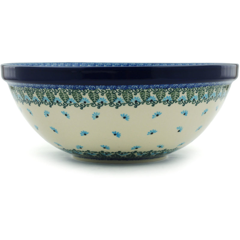 Forget Me Not Stoneware Serving Bowl