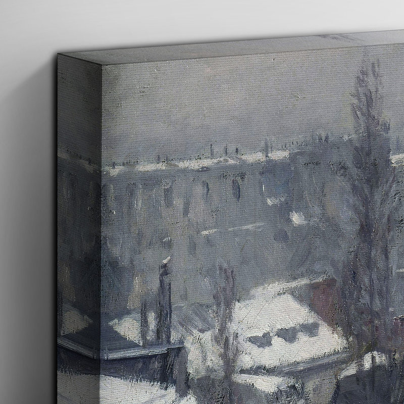 Rooftops in the Snow by Gustave Caillebotte - Wrapped Canvas, 50cm H x 76cm W