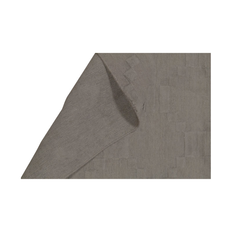 Cotton Geometric Area Rug in Brown
