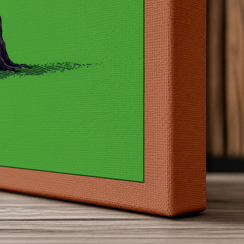 Blossom Tree Botanical 1 Piece Wrapped Canvas Wall Art, 18x12 - 45.7 x 30.5 cm, Terracotta Border
