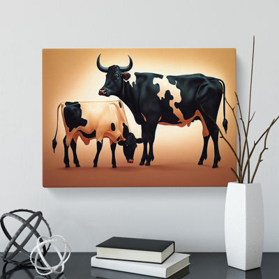 Two Cows - Wrapped Canvas