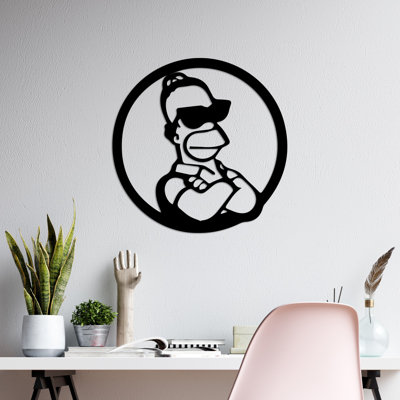 Decorative Metal Wall Accessory, Black, 13.0 x 13.0 inches | 100% Metal Construction, Thickness: 0.06 inches | Stylish Home Décor, Durable and Elegant Design for Living Room, Office, or Bedroom