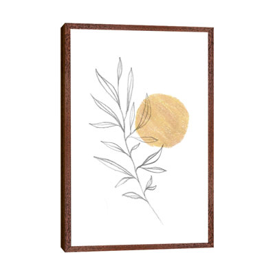 Boho Plant And Sun by Whales Way - Painting on Canvas