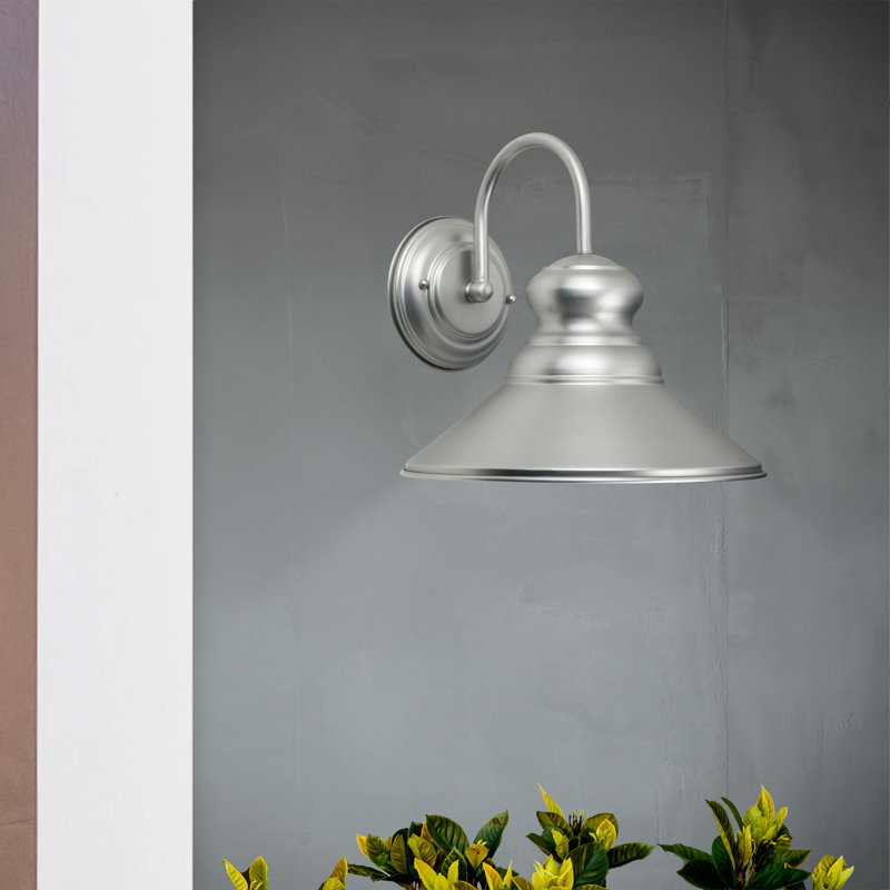 Wall Light, Brushed Nickel, 11.25" H x 11.25" W x 12" D
