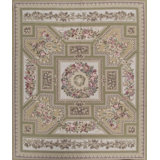 Hand-Knotted High-Quality Camel and Gold Square Area Rug