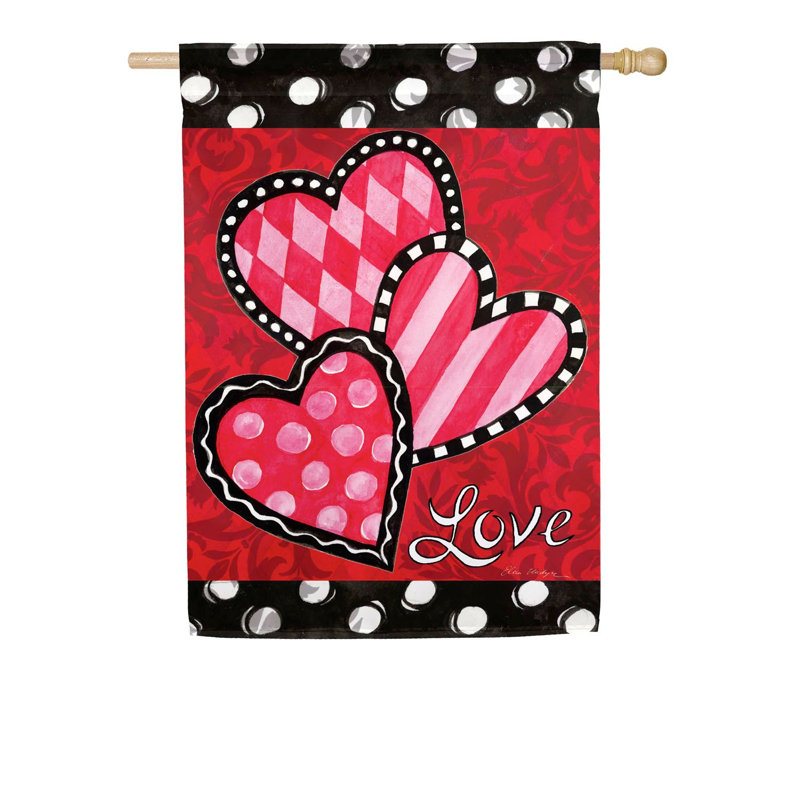 Drapeau de maison en polyester 2 faces 44 x 28 po
