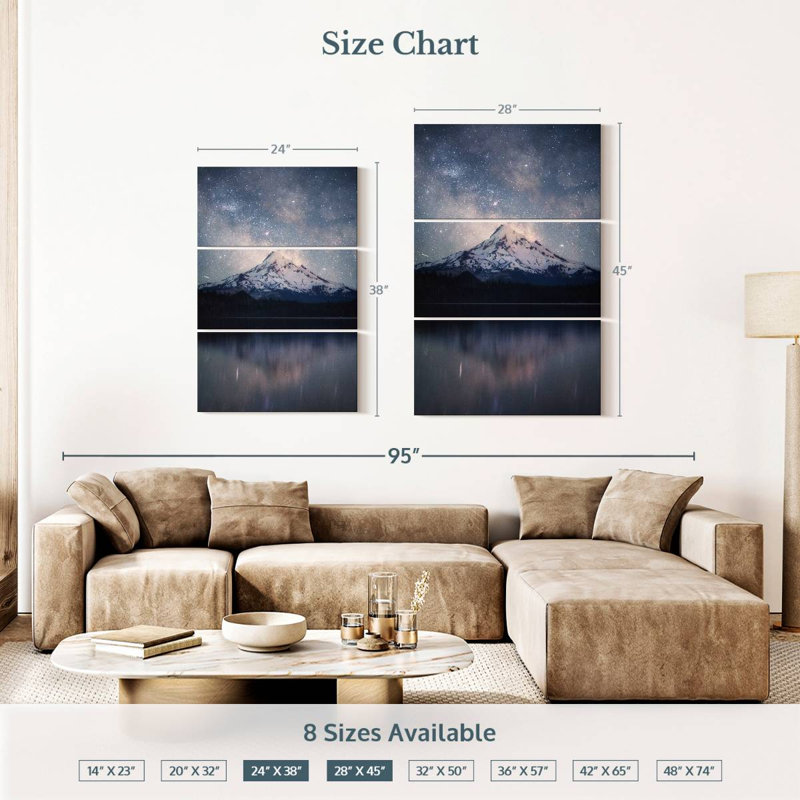 Oberle Starlit Sky Over Lost Lake, 38" H x 24" W