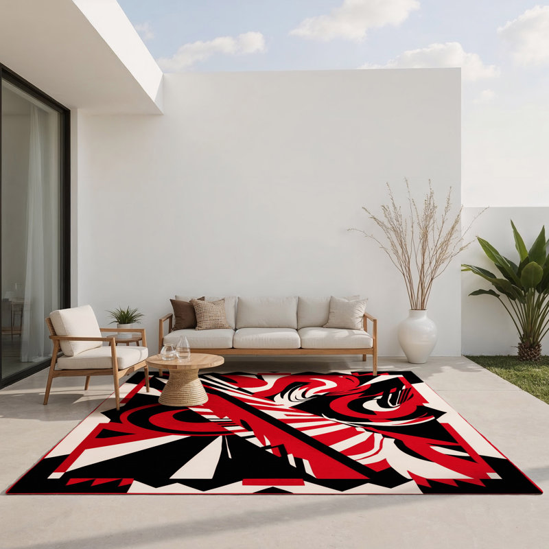 Velvet Blaze Indoor And Outdoor Area Rug, Rectangle 4' x 6'