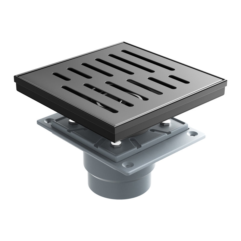 6-inch Black-plated Floor Drain (stainless Steel)