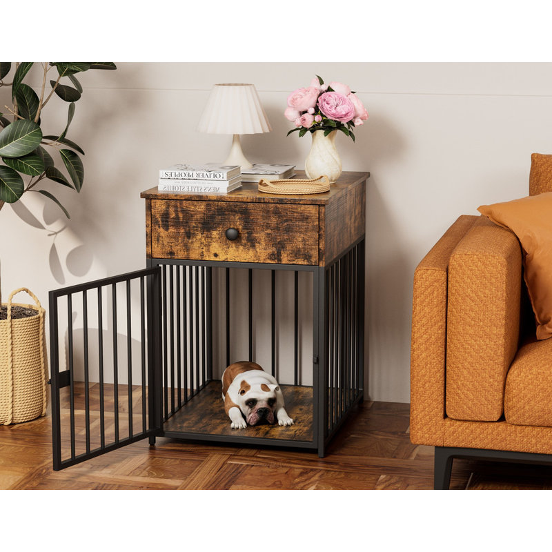 Table de bout pour cage intérieure pour petit chien