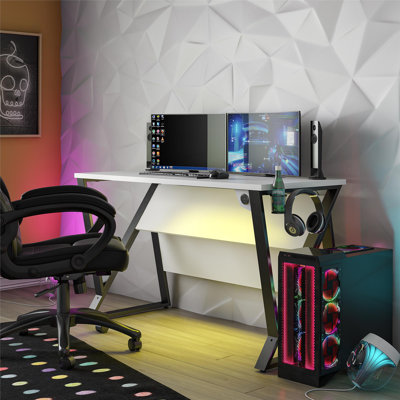 Bureau de jeu réglable Genesis, blanc