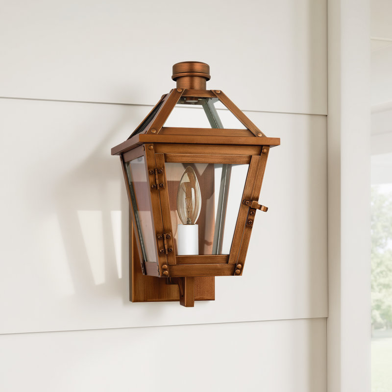 Farber 13" H Wall Light, Natural Copper