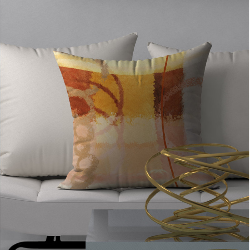Abstract Reversible Throw Pillow, 20" x 20"