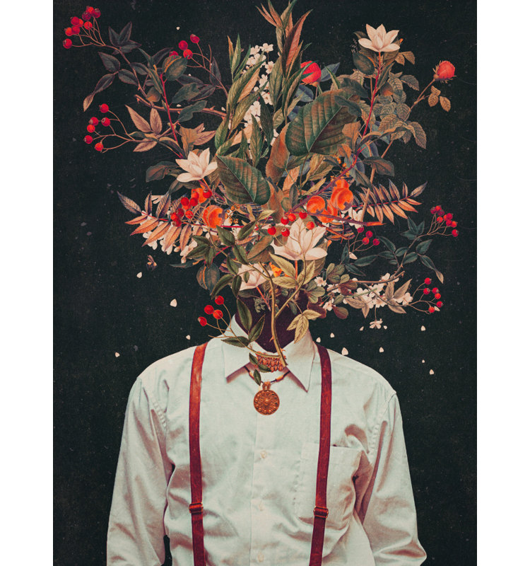 Foliage by Frank Moth by Frank Moth — Botanical Wall Art, Tan, 40 × 60, Framed Print
