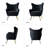 Avianna 29.25'' Wide Tufted Velvet Wingback Chair-1147946430