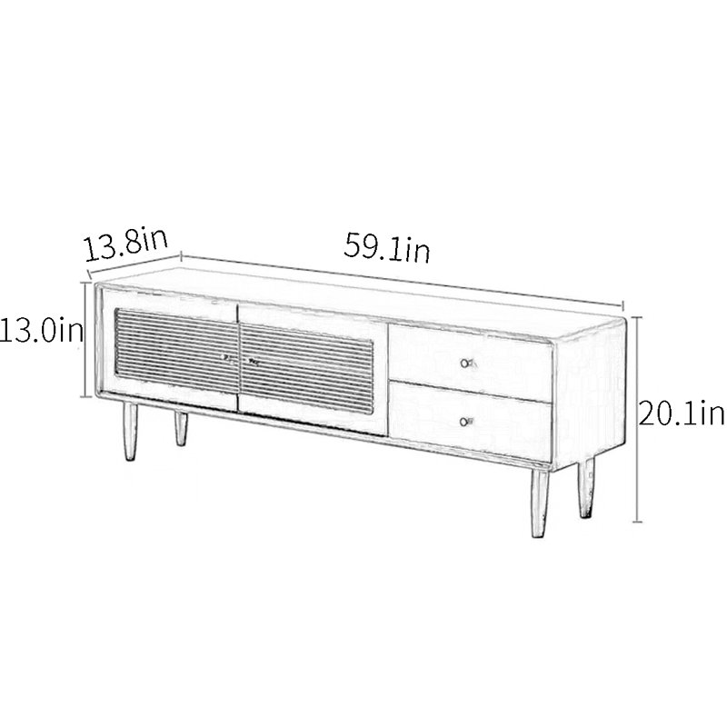 Modern simple home TV cabinet, Brown