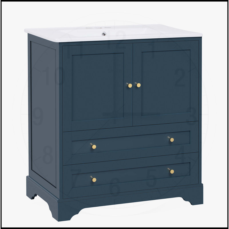 Meuble-lavabo 30 po avec lavabo en céramique