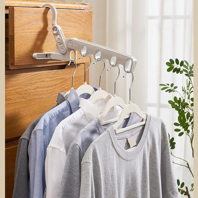 Portemanteau pliant à cinq trous pour vêtements Séchoir portatif Magics