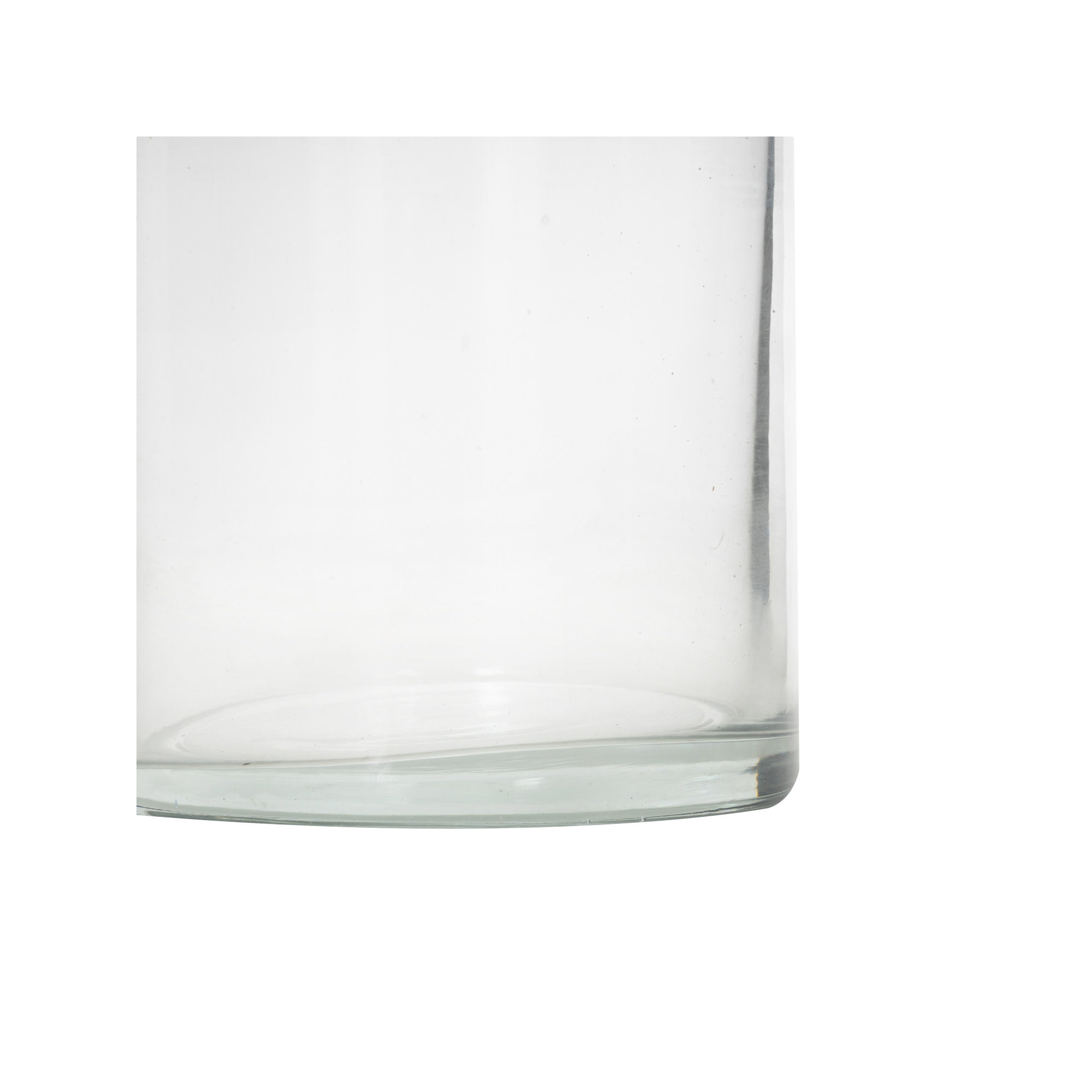 Cole and Grey Glass Wide Clear Decorative Vase, 11" H x 3.5" W x 3.5" D