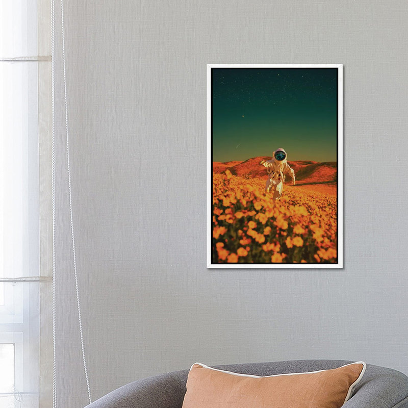 We Travel, Some Of Us Forever, To Seek Other Places, Other Lives, Other Souls. 1 Piece Wall Art on Canvas, White Framed