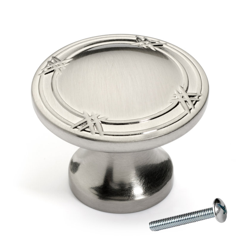 Poignée champignon de diamètre 1 3/8 po Super Saver, Nickel satiné