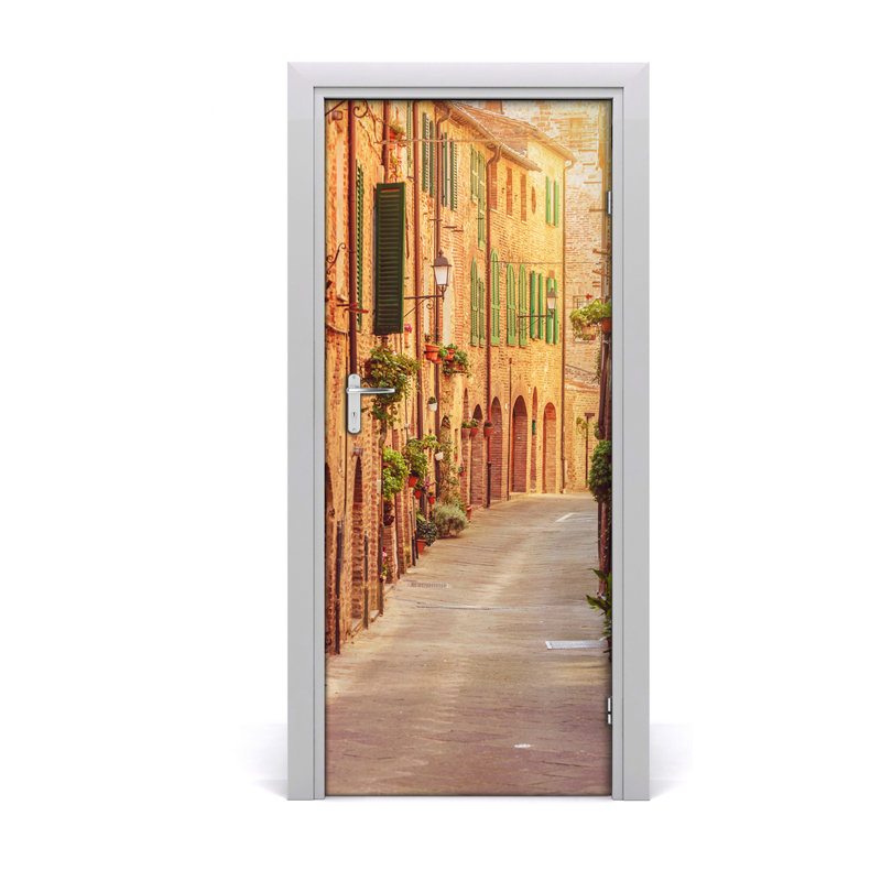On Italian Streets Door Decal