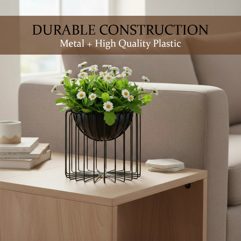 Daouda Metal Pot Planter with Stand for Indoor Outdoor Plants – Perfect Christmas Home Decor & Gift