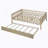 Wood Daybed With Trundle And Fence Guardrails-1104622499-1104622497