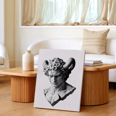 Reproduction d'art mural sur toile noir et blanc, reproduction de cornes, art gothique noir et blanc pour décoration de salon, décoration murale galerie, décoration intérieure moderne