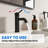 Matte Black Single Hole Bathroom Sink Faucet with Drain Assembly
