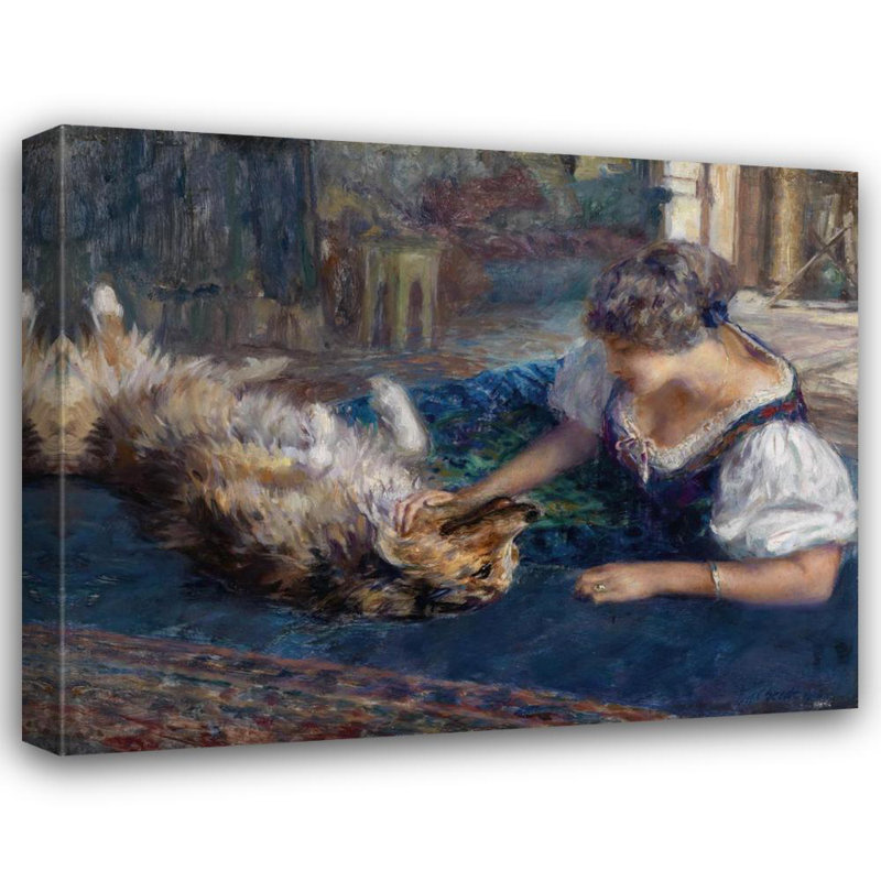 "Playmir" par Ferdinand Max Bredt - Art mural sur toile tendue avec châssis, H 40 po x l 28 po
