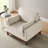 Chenille Accent Chair With Solid Rubberwood Legs-125004289