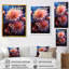 Rose et bleu, floraison de chrysanthèmes, art mural - Chrysanthèmes-230520075-230520567