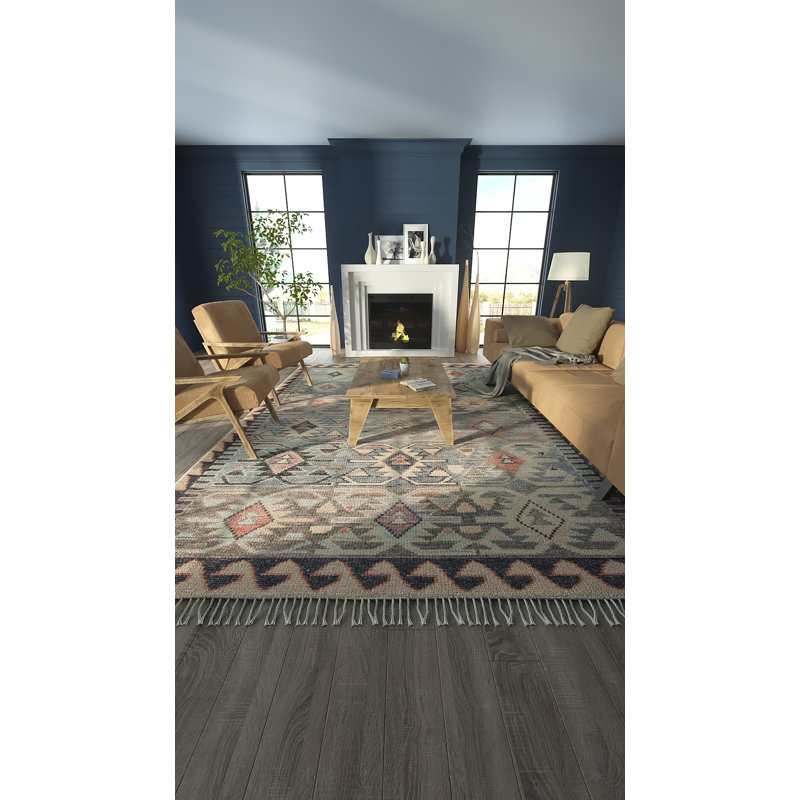 Nomad Wool Southwestern Area Rug, Rectangle 3'6" X 5'6"