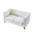 Canapé 3+2 places en velours beige avec livraison rapide et intégration facile.