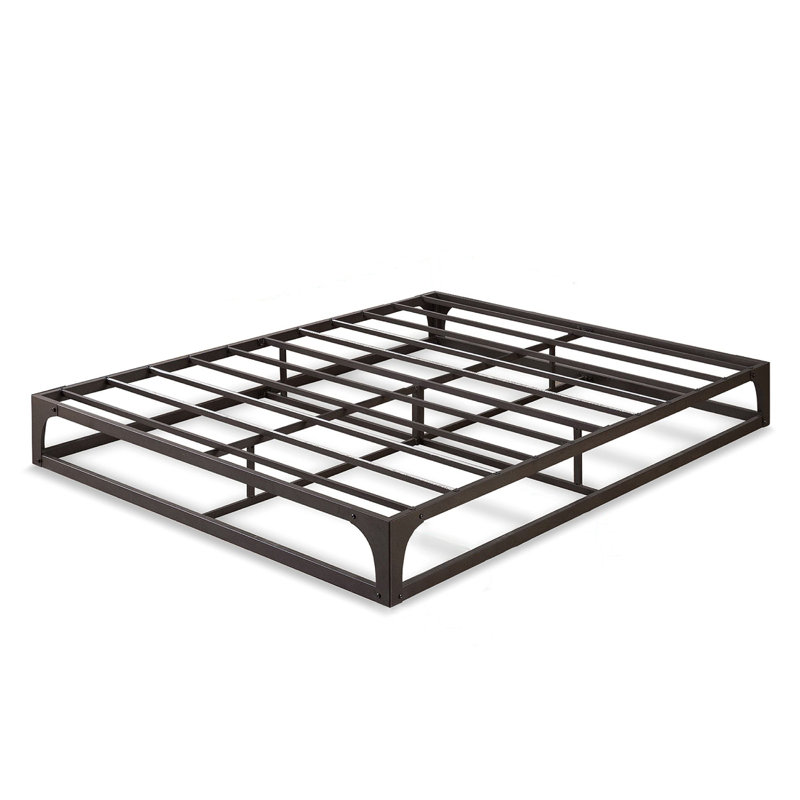 Mellow Ace of Base Metal Platform Low Profile Bed Frame, Hinged 12 Inch, King