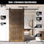 Porte de grange à rayures verticales non assemblée et non assemblée en noyer foncé 40 po x 84 po Homacer de Homacer, avec rail d'installation de 7 pi, usage intérieur seulement-122879051