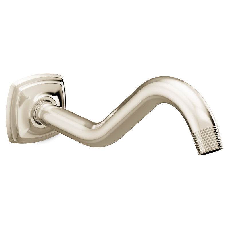 Bras de douche courbé, Nickel poli
