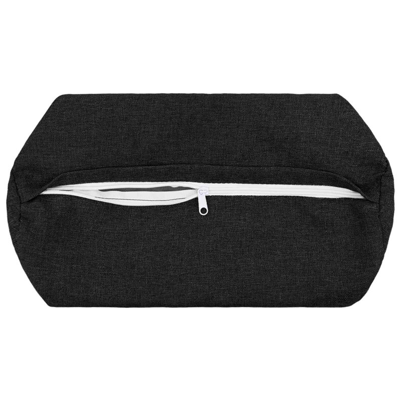 Dark Grey Cushion Cover, Cylinder 40cm H x 15cm W, Black