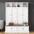 76.7" H Farmhouse Hall Tree with Bench & Cabinet – 4-in-1 Entryway Storage Organizer with Coat Rack, 4 Open Cubbies & 4 Hooks – Modern Black & Wood Grain Seat for Hallway, Mudroom, Living Room – Anti-Tip Kit-129519736