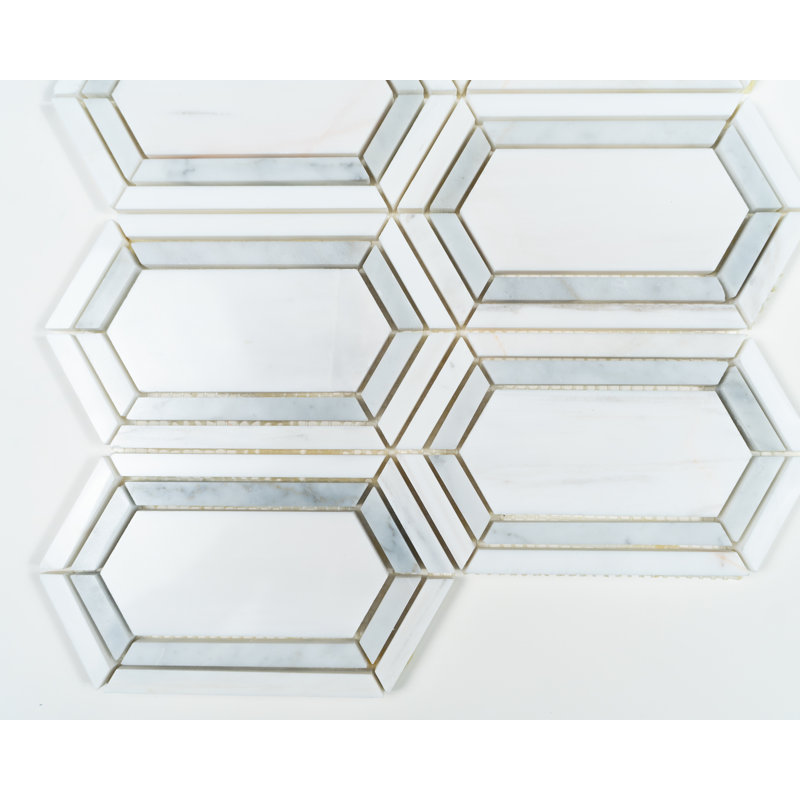 PAVILLION PICKET MARBLE MOSAIC (10 TUILES PAR BOÎTE)