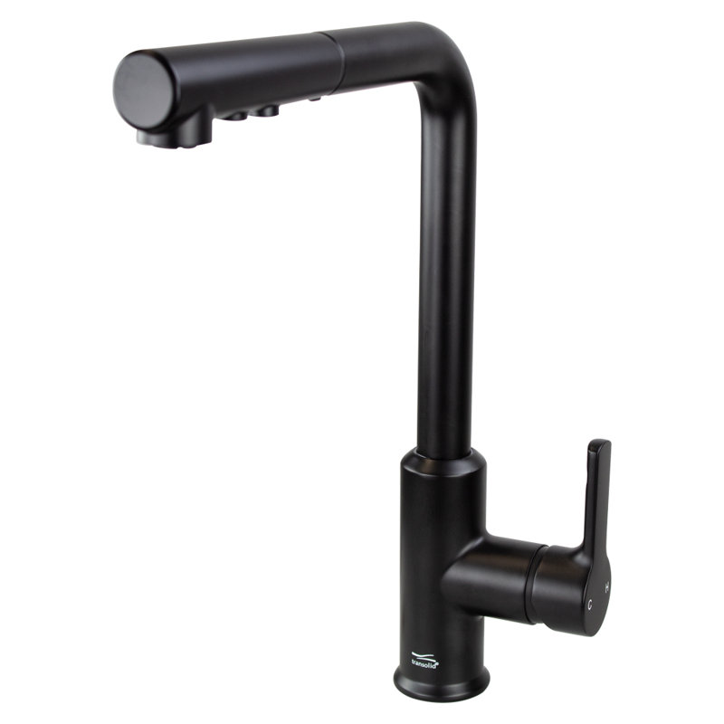 Transolid Sloane Pull Out Kitchen Faucet, Matte Black