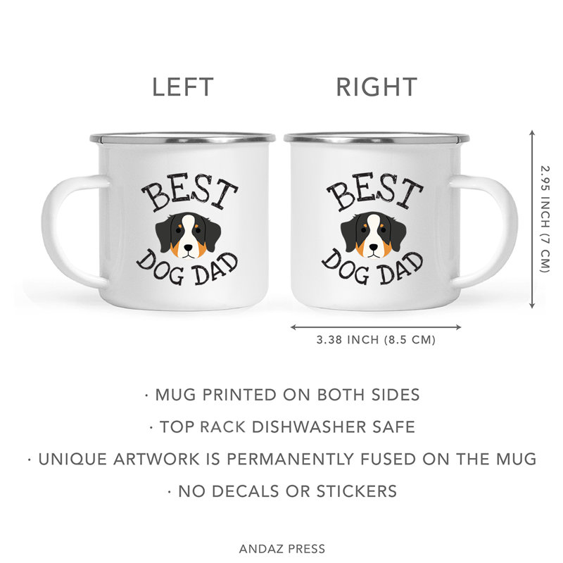 Grande tasse à café « Best Dog Dad », Bouvier bernois